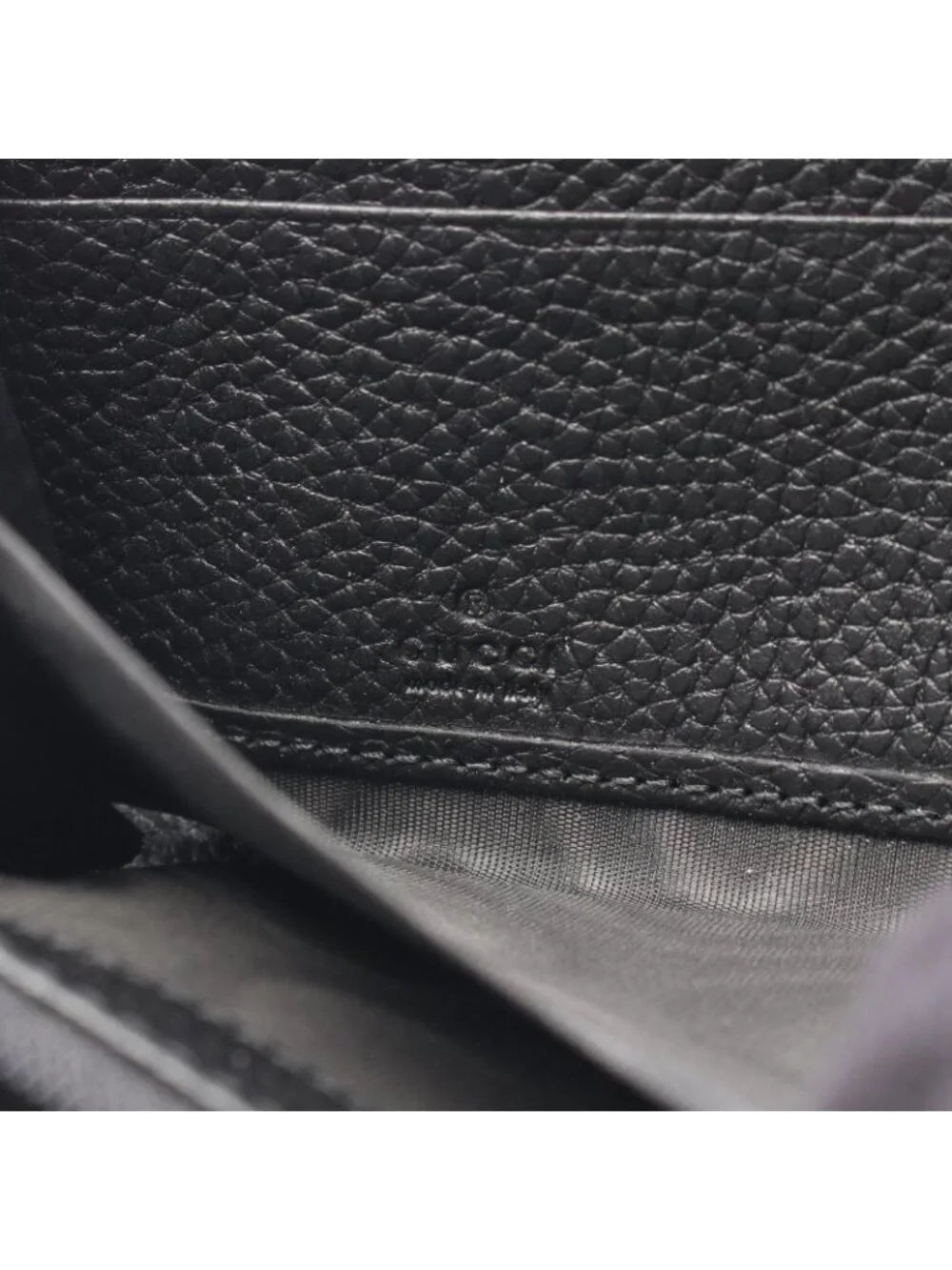 Gucci Round Wallet Jumbo GG Black Leather - Picture 4 of 7